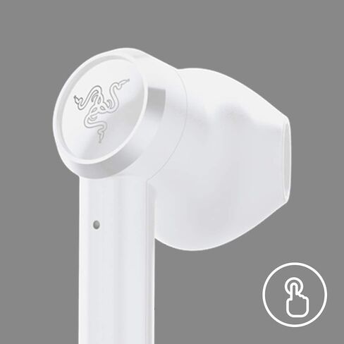 Razer Hammerhead True Wireless Bluetooth Gaming Earbuds: 60ms Low-Latency - IPX4 Water Resistant - Bluetooth 5.0 Auto Pairing - Touch Enabled - 13mm Drivers - Mercury White in Saudi Arabia