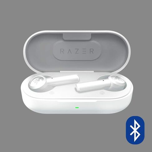 Razer Hammerhead True Wireless Bluetooth Gaming Earbuds: 60ms Low-Latency - IPX4 Water Resistant - Bluetooth 5.0 Auto Pairing - Touch Enabled - 13mm Drivers - Mercury White in Saudi Arabia