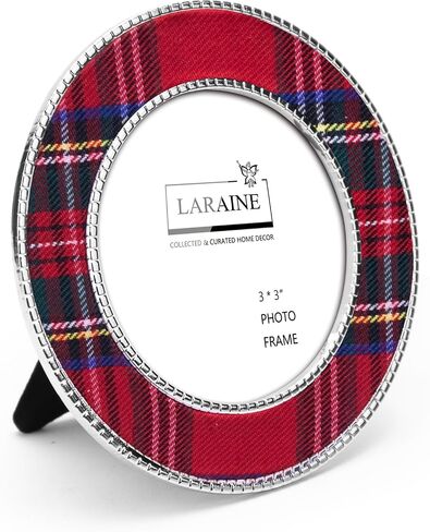 LARAINE Picture Photo Frame 3-color Plaid Metal High Definition Display Pictures for Tabletop Home Decorative (Red&Green, 3x3) in Kuwait