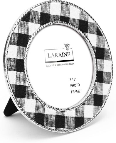 LARAINE Picture Photo Frame 3-color Plaid Metal High Definition Display Pictures for Tabletop Home Decorative (Red&Green, 3x3) in Kuwait