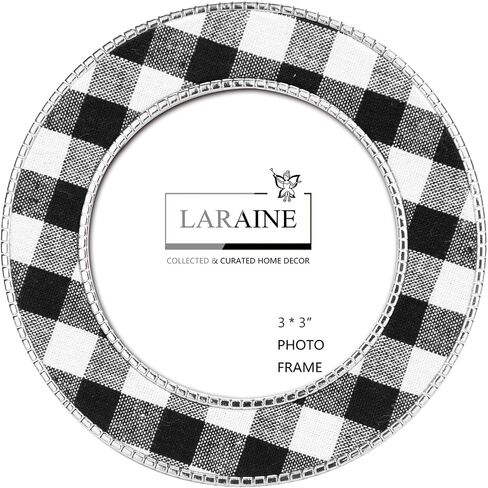LARAINE Picture Photo Frame 3-color Plaid Metal High Definition Display Pictures for Tabletop Home Decorative (Red&Green, 3x3) in Kuwait