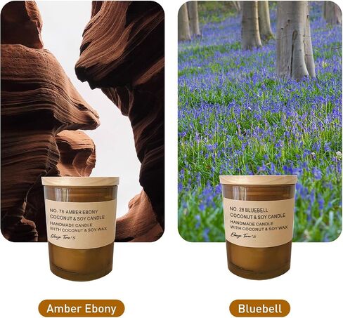 عبوتان من الشموع المعطرة للمنزل، شموع الصويا المعطرة بوزن 12 أونصة، تدوم لمدة 30 ساعة لأعياد الميلاد والكريسماس وعيد الحب (لويزة الليمون + اللافندر) in Saudi Arabia