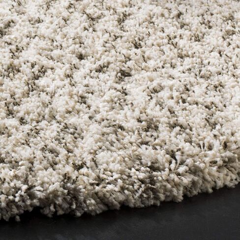سجادة SAFAVIEH Hudson Shag Collection - 2'3" x 8'، عاجي ورمادي، تصميم شيفرون، لا يتساقط ويسهل العناية بها، سمك 2 بوصة مثالي للمناطق ذات الحركة العالية في غرفة المعيشة وغرفة النوم (SGH330A) in Kuwait