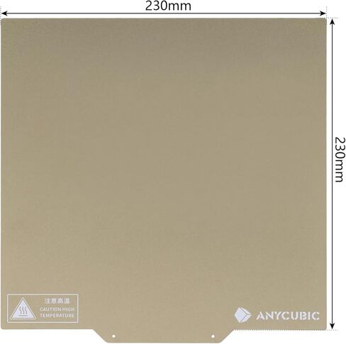Gold PEI Build Plate for Anycubic Kobra 2, 3D Printer Textured PEI Spring Steel Platform Print Bed for Kobra 2, Kobra 2 Pro, Kobra 2 Neo, Kobra Go/Neo 230x230mm in Kuwait