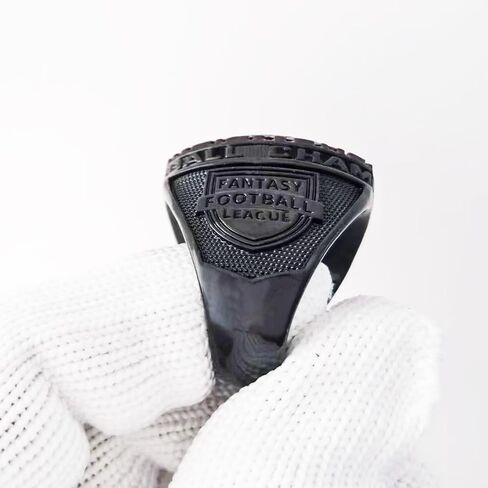 2024 Fantasy Football Ring | Heavy FFL Champion Ring | Gold Silver Tone Plated Award Trophy for Fantasy Football League Winner in Saudi Arabia