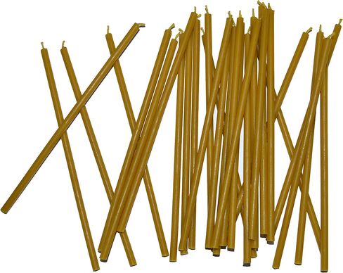 Candles Made from Wax Beeswax Candles for Happy Birthday, Candlelit Dinners, Churches, Prayer, Festive Cakes and Home Decor (Length 8 inches, Diameter About 0.26 inches) (40 Pack) in Saudi Arabia