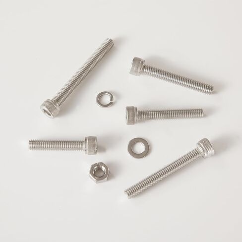200 PCS M5 x 30mm 35mm 40mm 45mm 50mm, Button Head Socket Cap Screws Bolts Washers Nuts Assortment Kit, Stainless Steel 304, Metric Allen Hex Drive in Saudi Arabia