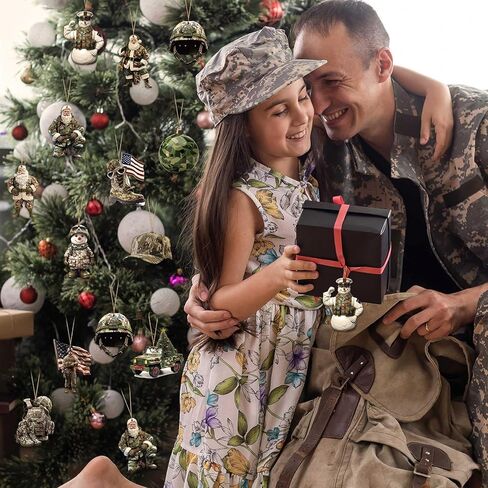36 مجموعة من زخارف عيد الميلاد العسكرية، زينة عيد الميلاد العسكرية، مشاة البحرية الخشبية، سانتا كلوز، ثلج، علم الحلي مع الحبال لشجرة عيد الميلاد الوطنية، زخارف معلقة in Saudi Arabia