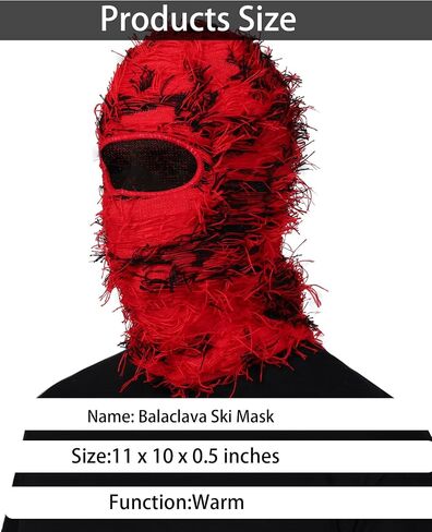 Distressed Balaclava Ski Masks for Men/Women, Shiesty Mask Neck Warmer Full Face Balaclava Face Mask for Cold Weather in Saudi Arabia