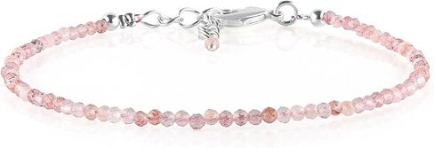 مجوهرات سوار أنيقة من أحجار كريمة الأمازونيت الطبيعية من الخرز الصغير لها، حجر الميلاد، بلورات شفاء الطاقة، سلسلة مطلية بالفضة هدايا عيد ميلاد 8 بوصة للنساء in Kuwait