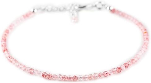 مجوهرات سوار أنيقة من أحجار كريمة الأمازونيت الطبيعية من الخرز الصغير لها، حجر الميلاد، بلورات شفاء الطاقة، سلسلة مطلية بالفضة هدايا عيد ميلاد 8 بوصة للنساء in Kuwait