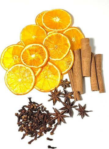 HerBlume 3oz Stovetop Potpourri، طقم وعاء سيمر، رائحة غير سامة، هدية مكتب، مكونات طبيعية، سلة هدايا، رائحة طبيعية، تفاح، لافندر، فانيليا، بهارات، قرفة، وعاء زجاجي للموقد in Kuwait