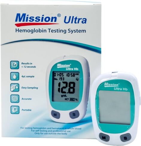 MISSION ULTRA HB GLUCOMETER WITH 50 STRIPS in Saudi Arabia