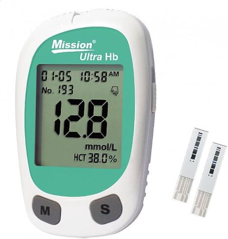 MISSION ULTRA HB GLUCOMETER WITH 50 STRIPS in Saudi Arabia