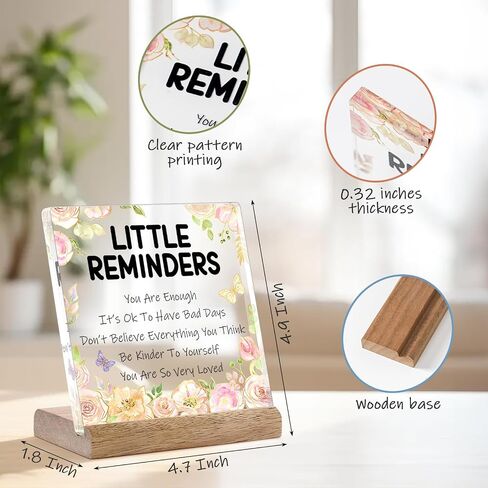 FreeJac College Gifts for Girls Encouragement Gifts for Women Little Reminders Desk Sign You are Enough Mental Health Gifts Best Dorm Gifts Uplifting Cheer Up Motivational Positive Affirmation Plaque in Saudi Arabia