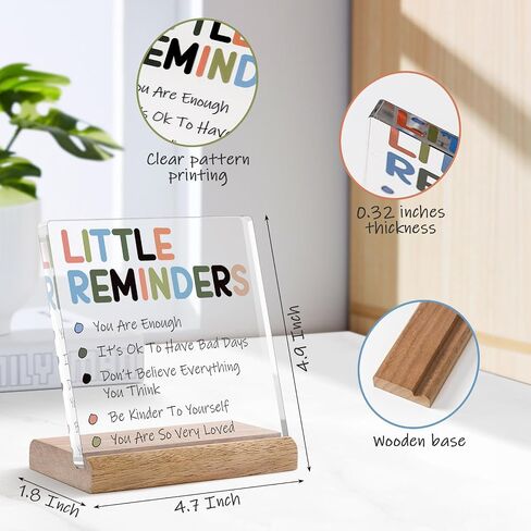 FreeJac College Gifts for Girls Encouragement Gifts for Women Little Reminders Desk Sign You are Enough Mental Health Gifts Best Dorm Gifts Uplifting Cheer Up Motivational Positive Affirmation Plaque in Saudi Arabia