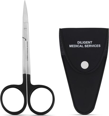 DMS Iris Micro Dissecting Scissors 4.5" Fine Point- Perfect for Doctors, Nurses, EMS, Students, Education & Training and More (Straight Set of 2, 4.5) in Saudi Arabia