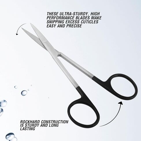 DMS Iris Micro Dissecting Scissors 4.5" Fine Point- Perfect for Doctors, Nurses, EMS, Students, Education & Training and More (Straight Set of 2, 4.5) in Saudi Arabia