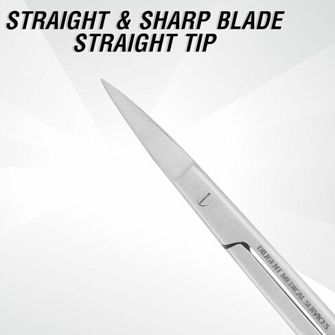 DMS Iris Micro Dissecting Scissors 4.5" Fine Point- Perfect for Doctors, Nurses, EMS, Students, Education & Training and More (Straight Set of 2, 4.5) in Saudi Arabia