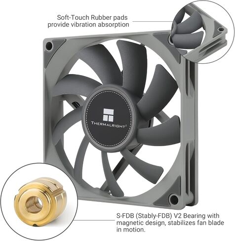 Thermalright TL-8015W وحدة المعالجة المركزية مروحة الكمبيوتر مروحة هادئة 4pin PWM مروحة الكمبيوتر، مروحة تبريد Slimline 15 مم، سرعة 2200 دورة في الدقيقة، مروحة تبريد وحدة المعالجة المركزية 80 مم (أبيض) in Kuwait