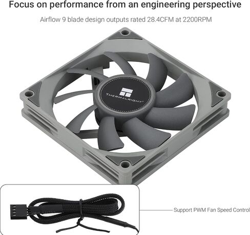 Thermalright TL-8015W وحدة المعالجة المركزية مروحة الكمبيوتر مروحة هادئة 4pin PWM مروحة الكمبيوتر، مروحة تبريد Slimline 15 مم، سرعة 2200 دورة في الدقيقة، مروحة تبريد وحدة المعالجة المركزية 80 مم (أبيض) in Kuwait
