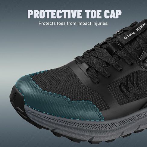 Mens Hiking Shoes for Plantar Fasciitis, Lightweight Waterproof Shoes with Non Slip Rubber Sole, Orthopedic Walking Shoes Sneakers with Arch Support for Foot & Heel Pain Relief in Saudi Arabia