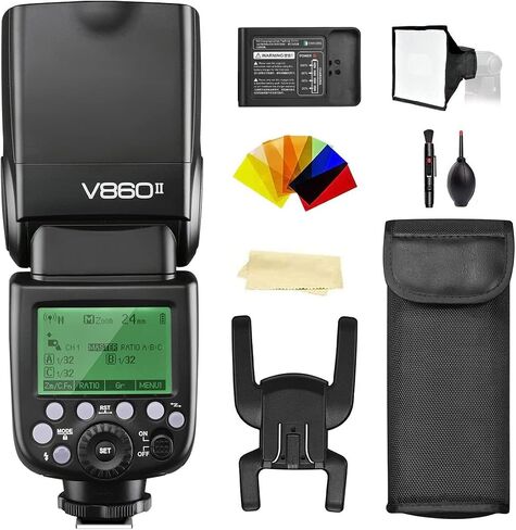Godox V860III-S Camera Flash Speedlite, TTL HSS 2.4G 1/8000s GN60 Shoe Mount Flashes, 5300K Modeling Light, with 2600mAh Li-ion Battery Compatible for Sony DSLR Cameras (V860II-S Upgraded Version) in Saudi Arabia