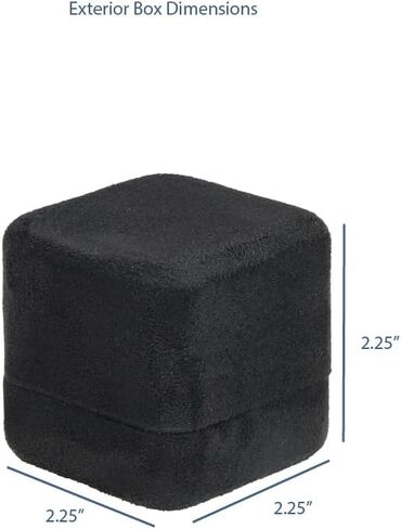 صندوق قلادة Ultrasuede ريش ناعم الملمس - صندوق هدايا مجوهرات سلسلة وقلادة ممتازة للرجال والنساء - علبة قلادة مع صندوق داخلي متطابق وصندوق خارجي متطابق من Ultrasuede in Kuwait
