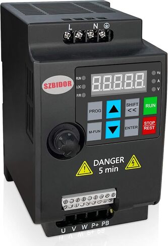 محرك تردد متغير، تيار متردد 220 فولت/0.75 كيلو وات 1 حصان 4 أمبير CNC VFD مرحلة واحدة إلى 3 مراحل للتحكم في سرعة محرك المغزل (مدخل مرحلة واحدة، مخرج 3 مراحل) أسود in Saudi Arabia