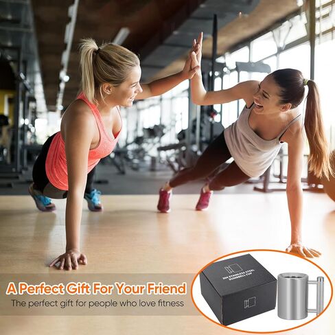 كوب ثقيل 8 كجم/18 رطل 10.5 أونصة من الفولاذ المقاوم للصدأ، كوب ماء رياضي زائد الوزن للرجال والنساء في صالة الألعاب الرياضية المنزلية، هدية لعشاق القهوة في صالة الألعاب الرياضية in Kuwait