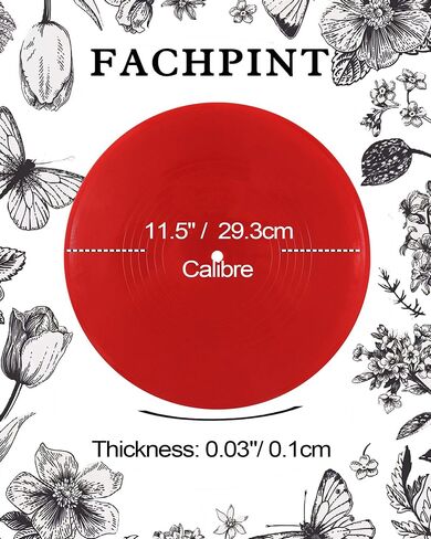 FACHPINT 6pcs Red Vinyl Records for Wall Aesthetic - 12 Inch Blank Records for Graffiti, Fake Props, Party Wedding Signing, Hippie Room Decor in Saudi Arabia