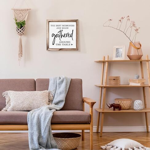 ديكور غرفة الطعام، ذكريات الرهان مصنوعة مجمعة حول علامة الطاولة، علامة إطار حائط خشبي مزخرف، ديكور كبير لغرفة الطعام، ديكور حائط عائلي، علامة حائط معلقة MDF مؤطرة in Kuwait