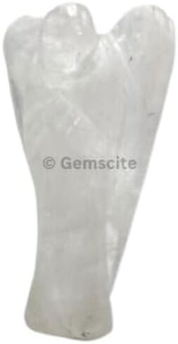 GEMSCITE Clear Quartz Guardian Angel Crystal Healing Feng Shui Gift Reiki Psychic Energy Meditation Health Wealth Luck Deflector Metaphysical Gemstone Spiritual Fear (1 inches) in Saudi Arabia