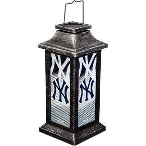 Team Sports America Light Up Solar Garden Lantern for NY Yankees Fans 4.4 x 10 x 4.4 Inches