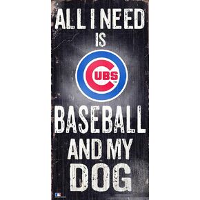 Fan Creations MLB Chicago Cubs للجنسين Chicago Cubs البيسبول وعلامة My Dog، لون الفريق، 6 × 12 in Kuwait
