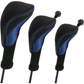 Number-one Golf Club Head Covers for Fairway Woods Driver Hybrids, 3Pcs Long Neck Mesh Golf Club Headcovers Set with Interchangeable No. Tags 3 4 5 6 7 X in Kuwait