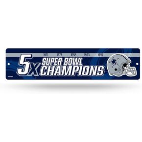 Rico Industries NFL Plastic Street Sign Plastic 4" x 16" Street Sign