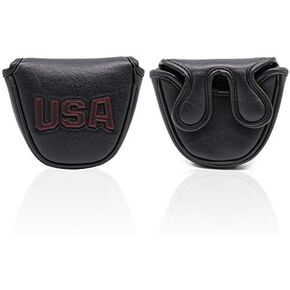 Center Shafted Mallet Putter Cover Headcover Magnetic - USA Golf Putter Cover Headcover Club Protective for Scotty Cameron Odyssey Taylormade Mallet Putters