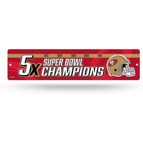 Rico Industries NFL Plastic Street Sign Plastic 4" x 16" Street Sign