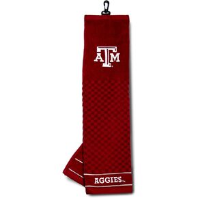 Team Golf NCAA Embroidered Golf Towel, Checkered Scrubber Design, Embroidered Logo