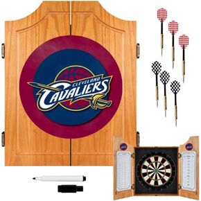 NBA Cleveland Cavaliers Wood Dart Cabinet Set