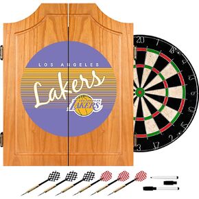 NBA Los Angeles Lakers Wood Dart Cabinet, One Size, Brown