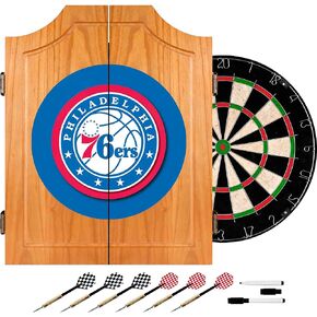 NBA Philadelphia 76ers Wood Dart Cabinet Set