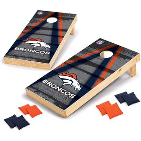 NFL Pro Football 2' x 4' Wood Direct Print Tournament Cornhole Set by Wild Sports, Comes with 8 Bean Bags - Perfect for Tailgate, Outdoor, Backyard