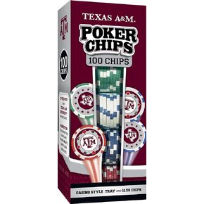 MasterPieces NCAA Team Logo 100-Piece Casino-Style Poker Chips