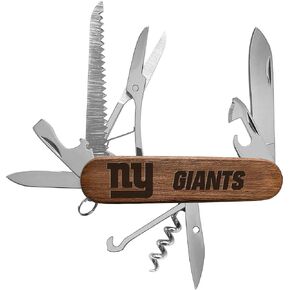 The Sports Vault NFL New York Giants Classic Wood Pocket Multi-Tool