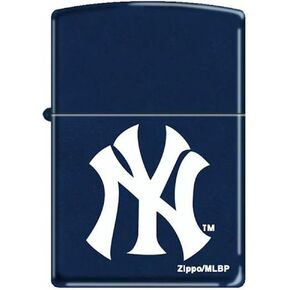 Zippo "New York Yankees" Logo Navy Blue Matte Lighter, 8260
