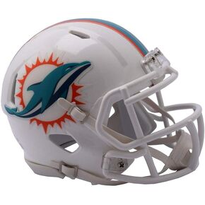 خوذة Riddell NFL Miami Dolphins للجنسين طبق الأصل Mini Speed ​​Stylemiami Dolphins خوذة طبق الأصل طراز Mini Speed ​​2018، ألوان الفريق، مقاس واحد in Saudi Arabia