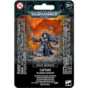 Games Workshop 48-70 Warhammer 40k - Space Marine Primaris Captain in Gravis Armour, Black
