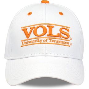 The Game NCAA Tennessee Volunteers Unisex NCAA bar Design Hat, White, Adjustable, One Size
